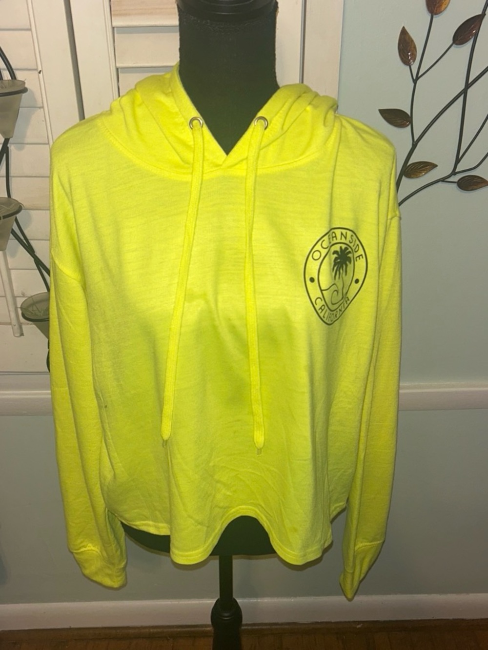 bloom Neon Yellow Hoodie with Pop Label
